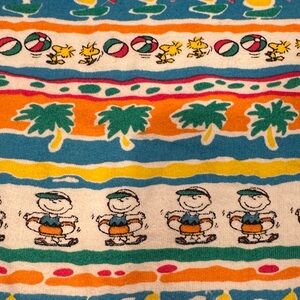 Vintage beach theme Colorful Striped Home Fabric